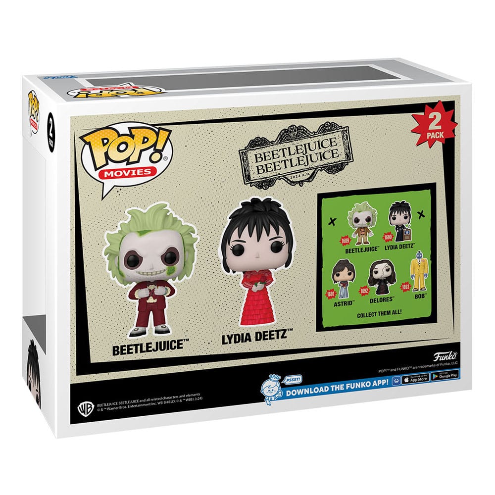 Beetlejuice 2 pack 2 POP! Animation Vinyl figurines Beetlejuice & Lydia Deetz 9 cm