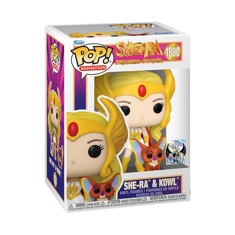 Les Maîtres de l'univers POP! & Buddy Vinyl figurine She-Ra w/Kowl 9 cm