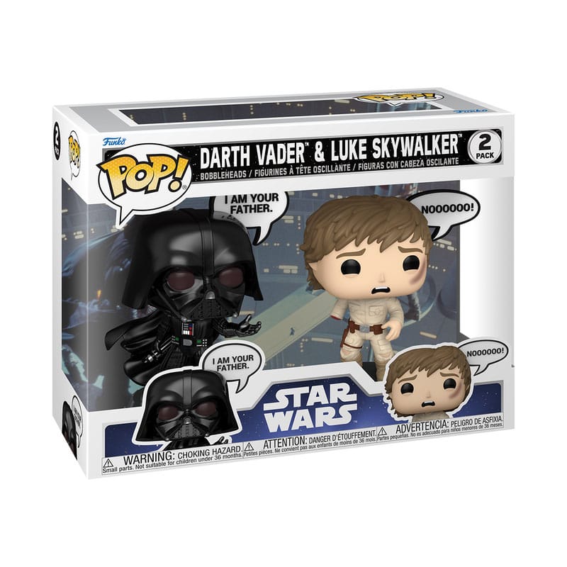 Star Wars: Sayings pack 2 POP! Vinyl figurines Vader & Luke 9 cm