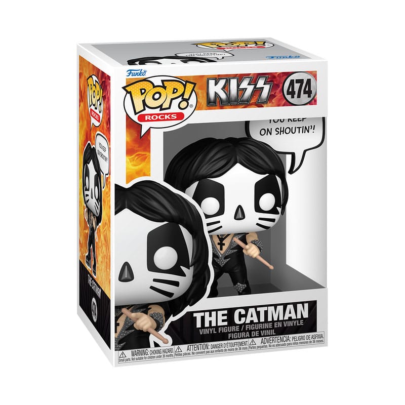 KISS POP! Sayings Vinyl figurine The Catman(R&R All Night) 9 cm