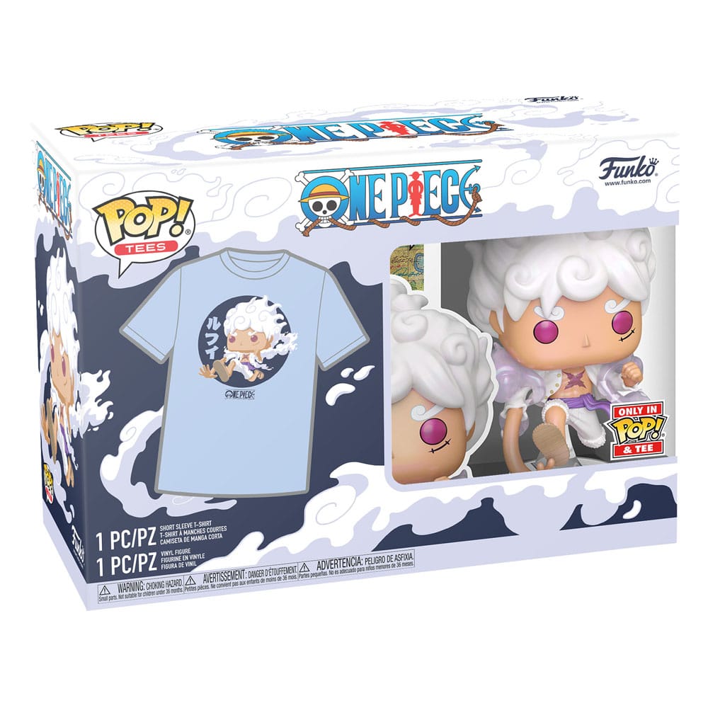 One Piece POP! & Tee set figurine et T-Shirt Luffy Fifth Gear (XL)