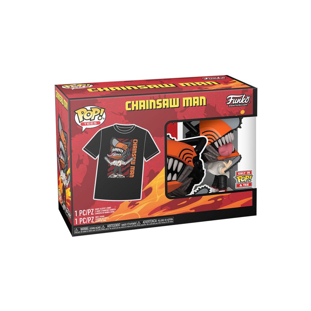 Chainsaw Man POP! & Tee set figurine et T-Shirt Chainsaw Man Leaping (XL)