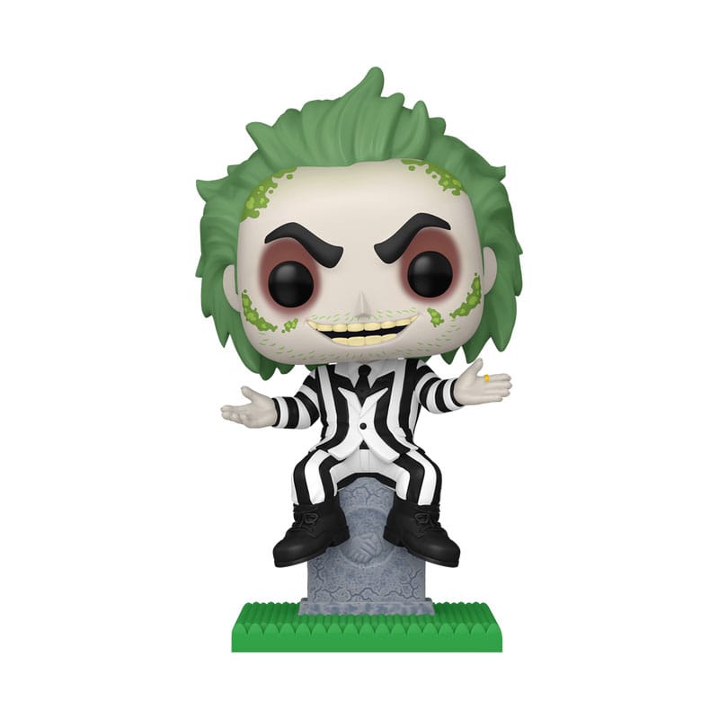 Beetlejuice POP! Plus Vinyl figurine Beetlejuice on Tombstone (Glow) Exclusive 9 cm