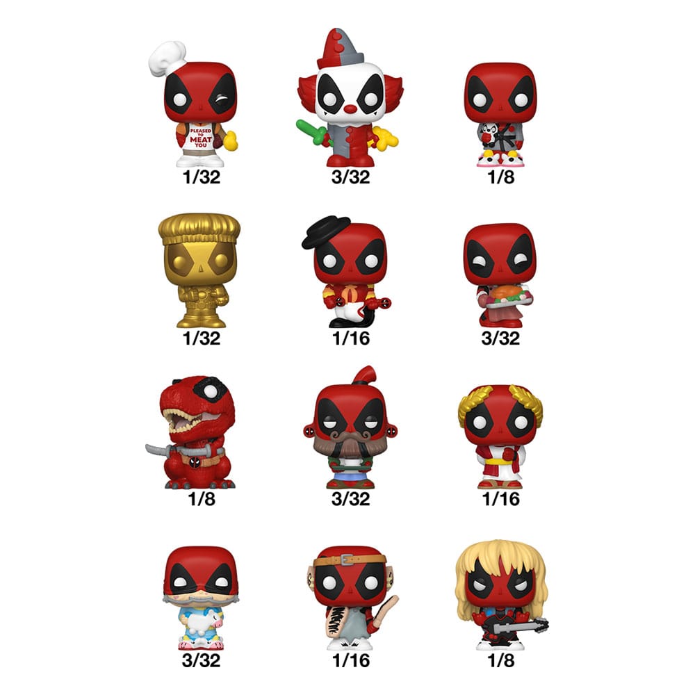 Deadpool Display (32) figurines Bitty POP! Vinyl PDQ 2,5 cm