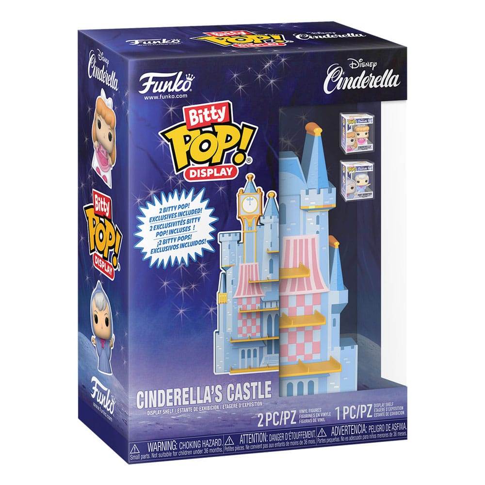 Disney Bitty POP! Display présentoir avec 2 figurines en vinyle Cinderella's Castle