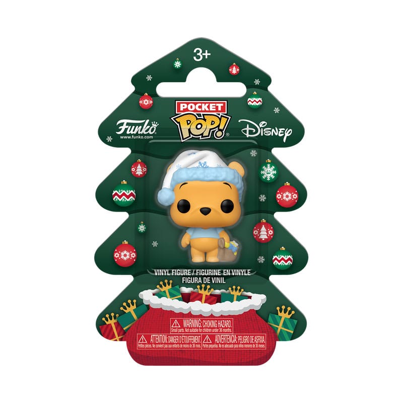 Winnie the Pooh Holiday 2025 porte-clés Pocket POP! Vinyl Pooh Tree Holiday Box 4 cm