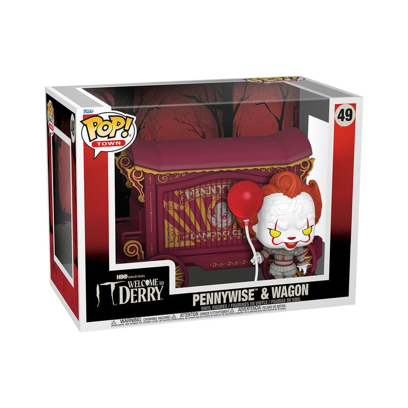 It-Welcome to Derry POP! Town Vinyl figurine Pennywise & Wagon 9 cm
