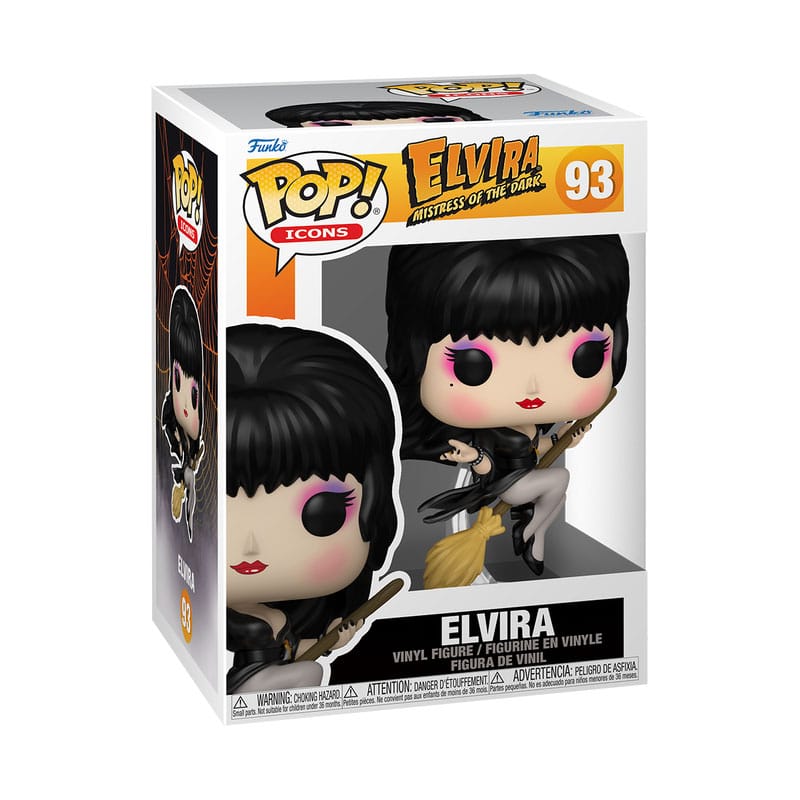 Elvira POP! Icons Vinyl Figurine Elvira Broom 9 cm