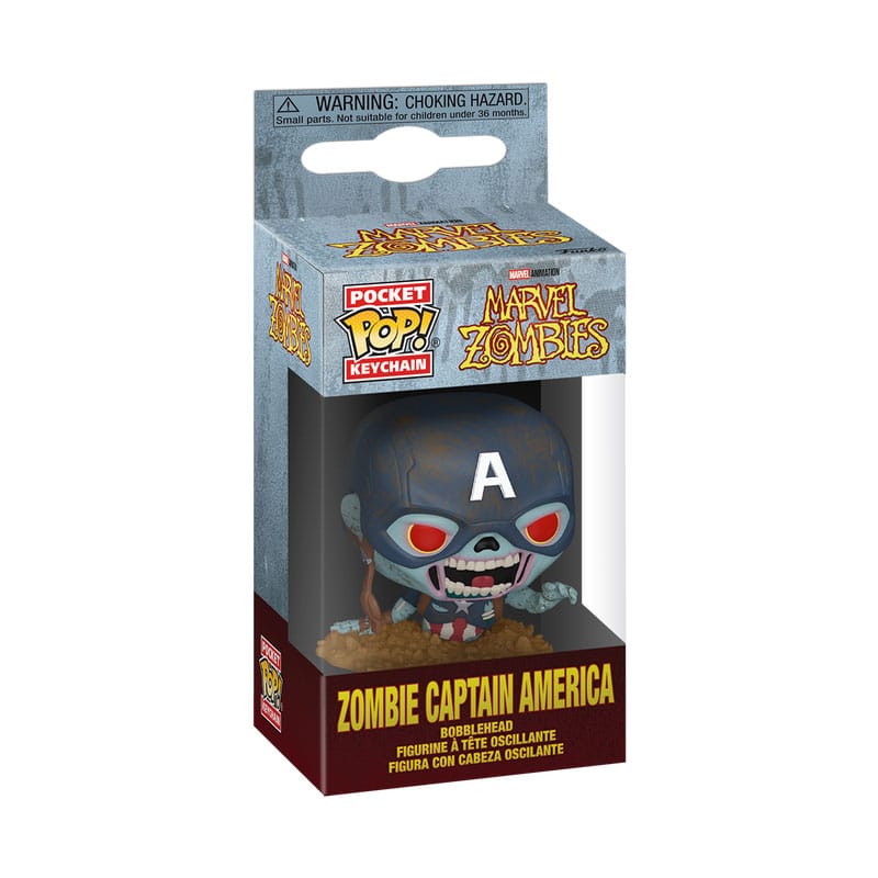Marvel Zombies présentoir porte-clés Pocket POP! Vinyl Captain America 4 cm (12)
