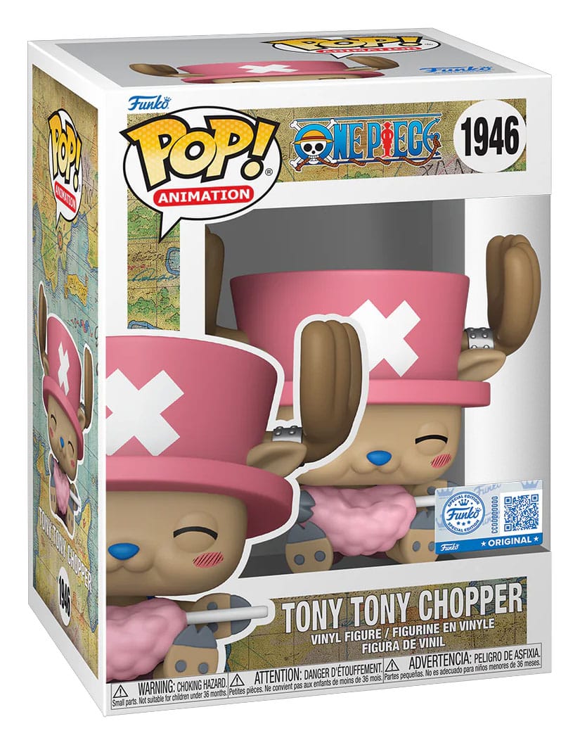 One Piece POP! Animation Vinyl figurine Tony Tony Chopper avec barbe à papa heo Exclusive 9 cm