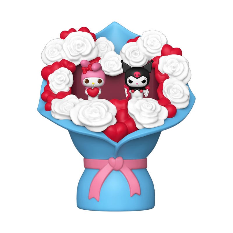 Sanrio pack 2 figurines Bitty POP! Bouquet Vinyl My Melody & Kuromi (Valentine) 4 cm