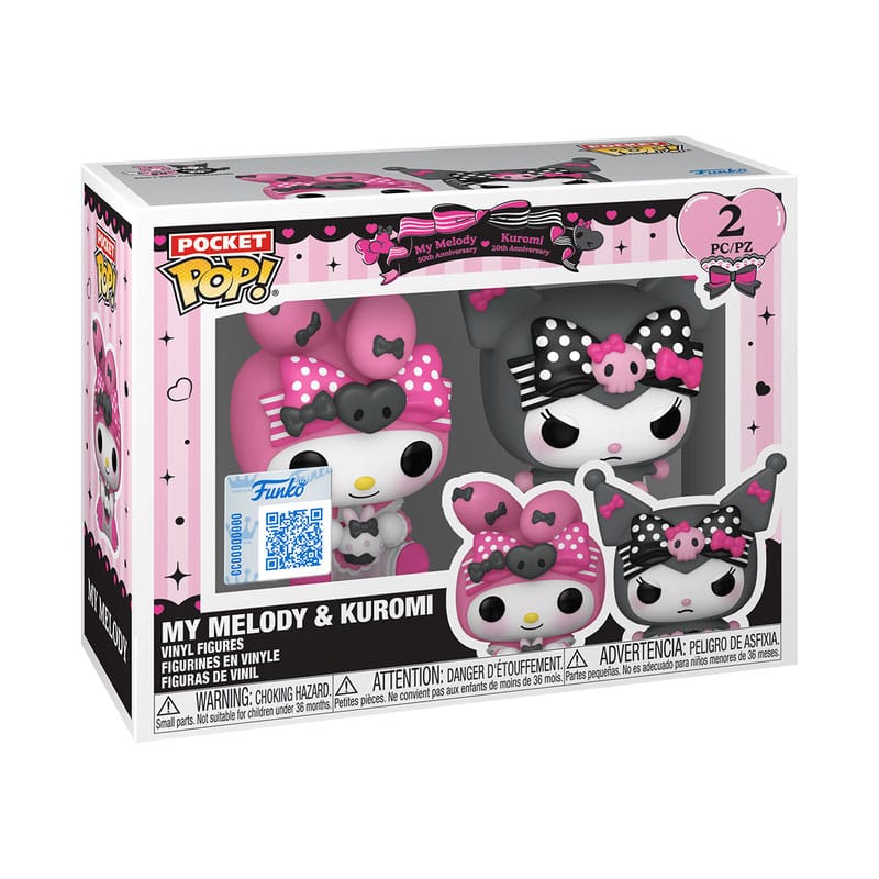 Hello Kitty pack 2 Vinyl My Melody & Kuromi 4 cm