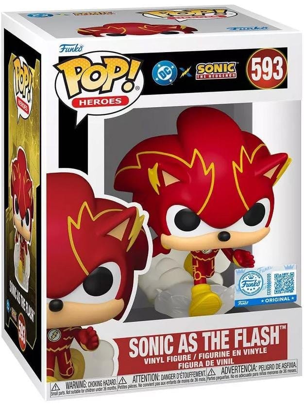 DC x Sonic the Hedgehog POP! Heroes Vinyl figurine Sonic as The Flash 9 cm