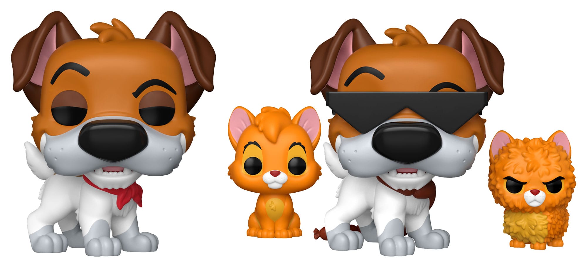 Oliver & Co. assortiment POP!&Buddy Movies Vinyl figurines Dodger w/Oliver w/Chase 9 cm (6)