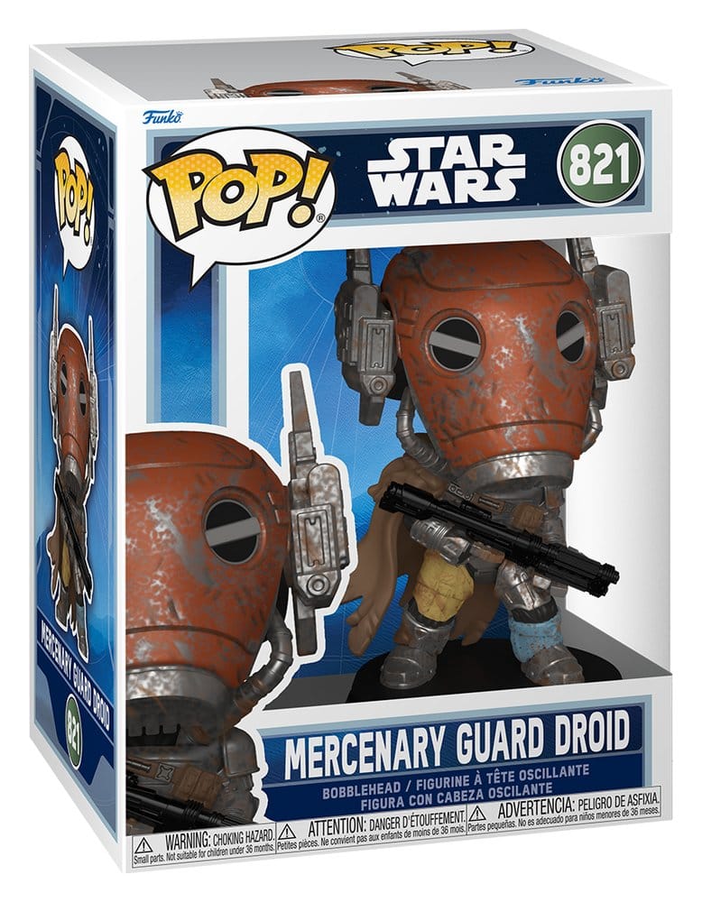 Star Wars: The Mandalorian and Grogu POP! Vinyl figurine Bobble Head Mercenary Guard Droid 9 cm