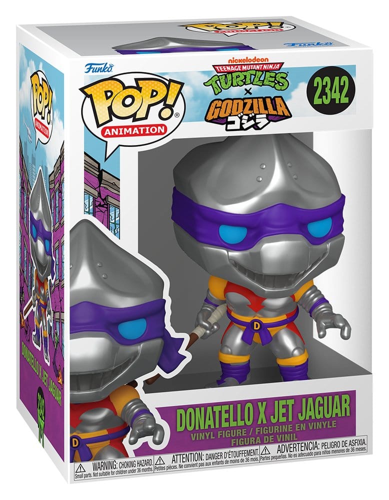 Teenage Mutant Ninja Turtles x Godzilla POP! Animation Vinyl figurine Donatello x Jet Jaguar 9 cm