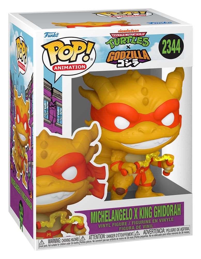 Godzilla x Turtles POP! Animation Vinyl figurine Michelangelo X Ghidorah 9 cm