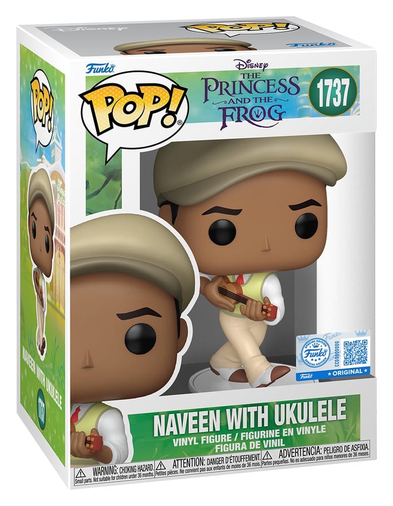 La Princesse et la Grenouille POP! Disney Vinyl figurine Naveen w/Ukulele 9 cm