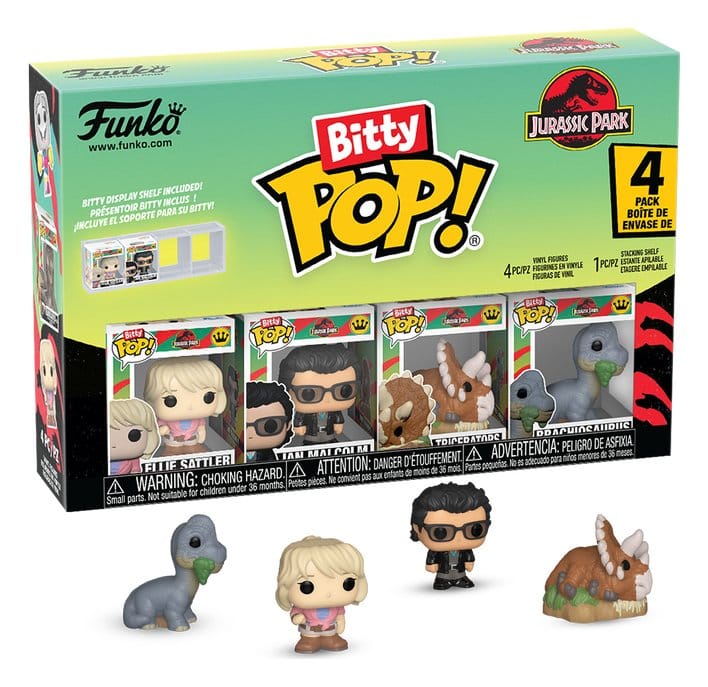 Jurassic Park pack 4 figurines Bitty POP! Vinyl Triceratops 2,5 cm