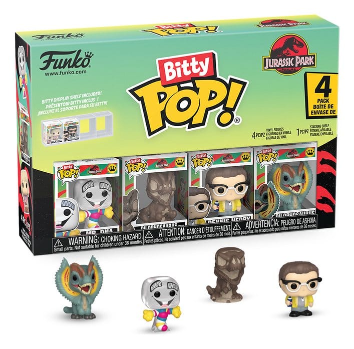 Jurassic Park pack 4 figurines Bitty POP! Vinyl Mr. DNA 2,5 cm