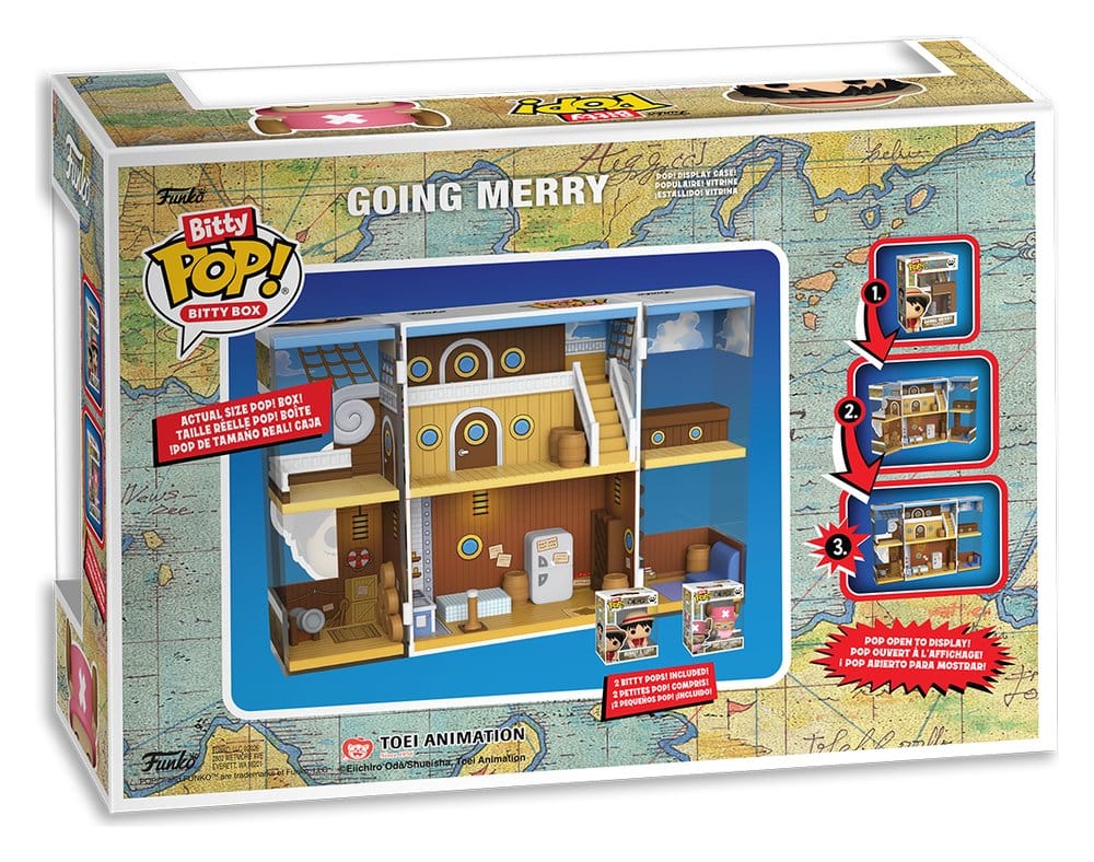 One Piece Bitty POP! Bitty Box présentoir avec 2 figurines en vinyle Going Merry
