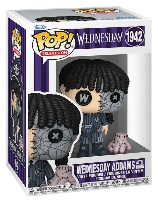 Wednesday POP! Televison Vinyl figurine Patchwork: Wednesday with Thing 9 cm