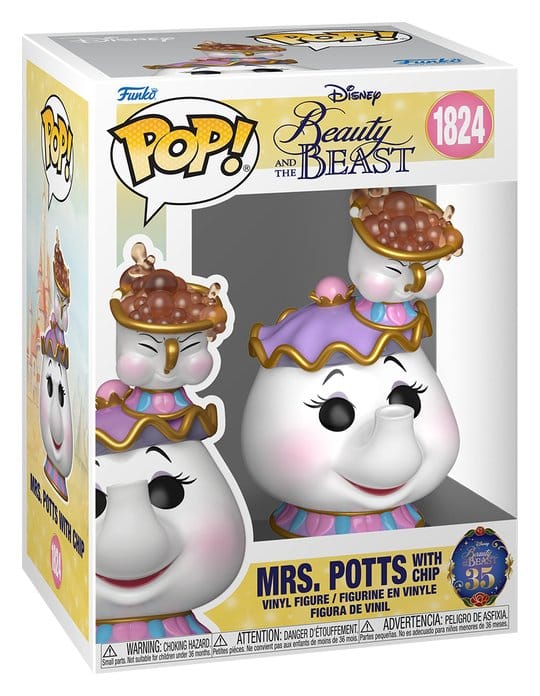 La Belle et la Bête Figurine POP! Disney Vinyl Mrs. Potts w/Chip 9 cm