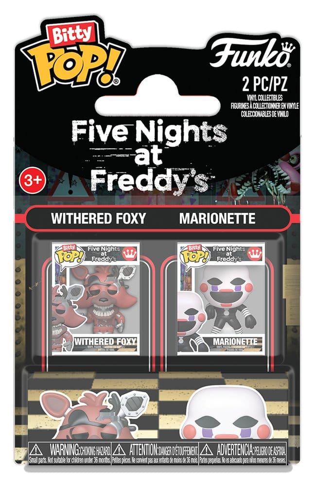 Five Nights at Freddy's pack 2 figurines Bitty POP! Vinyl Withered Foxy & Marionette 2 cm