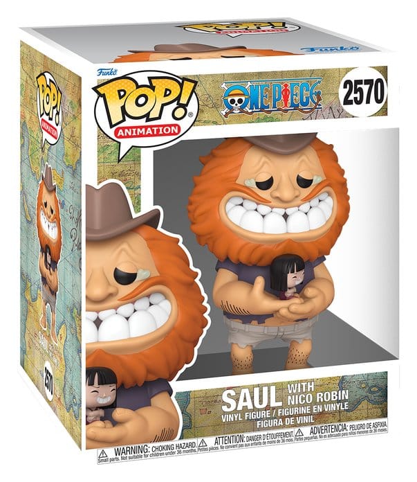 One Piece Super Sized POP! Animation Vinyl figurine Saul w/ Nico Robin 15 cm