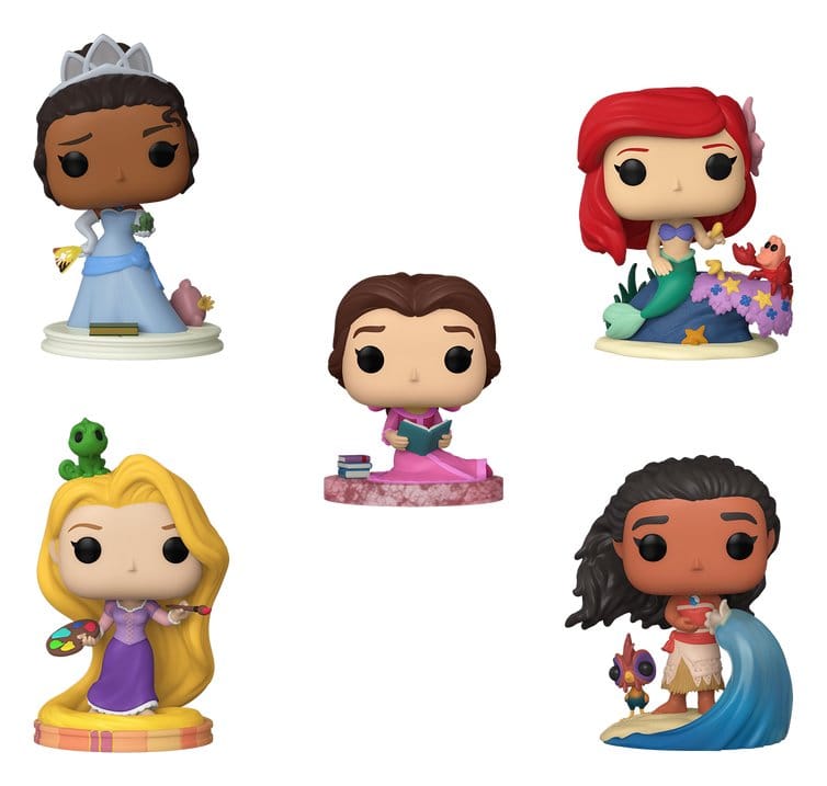 Disney pack 5 POP Animation Vinyl figurines Black Friday Disney Princess 9 cm