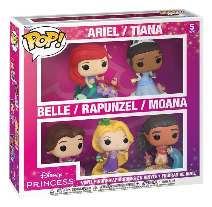 Disney pack 5 POP Animation Vinyl figurines Black Friday Disney Princess 9 cm