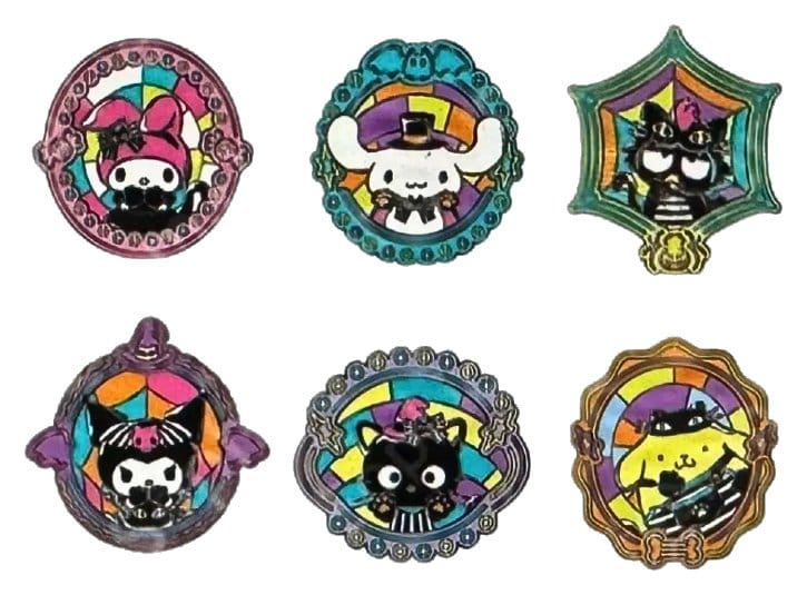Sanrio by Loungefly présentoir pin's émaillés Blind Box Hello Kitty and Friends Halloween Stained Glass(12)