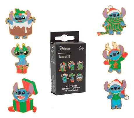 Disney by Loungefly présentoir pin's émaillés Blind Box Stitch Holiday (18)
