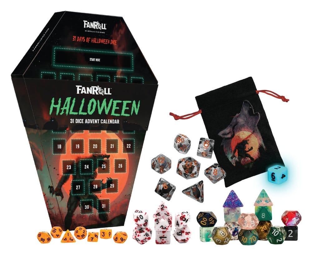 Halloween Calendrier de l'Avent 31 jours Dice Goblin Werewolf 2026