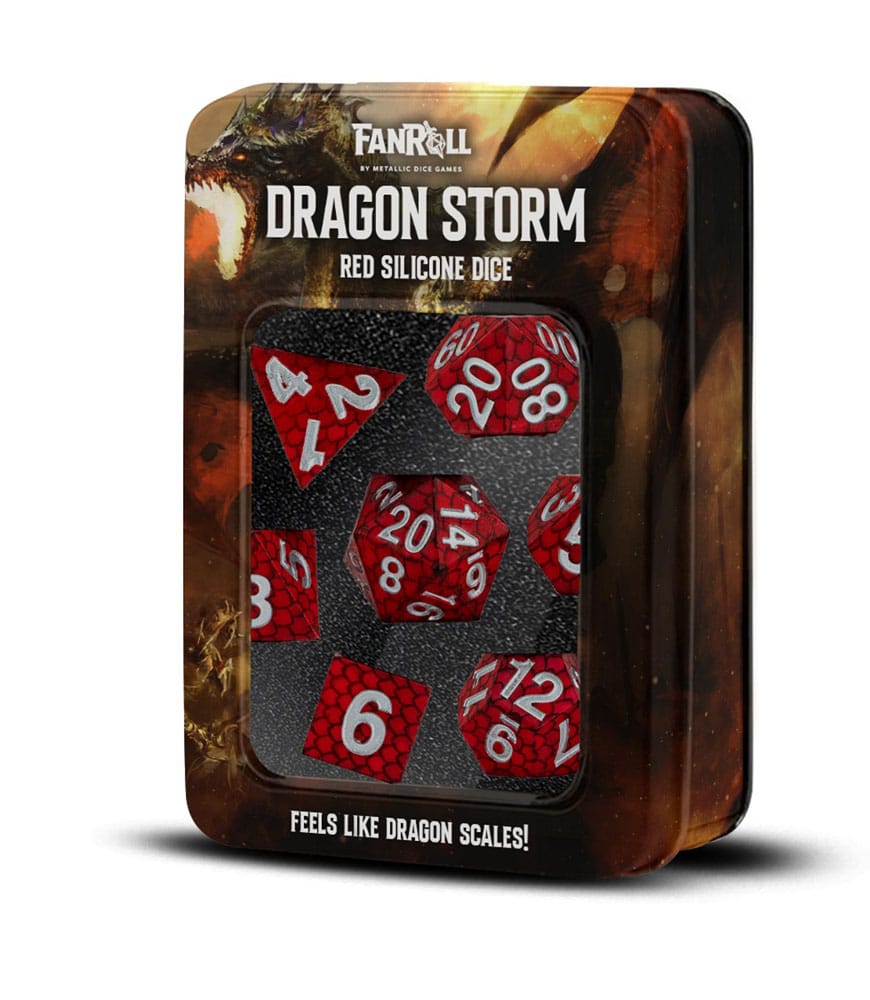 Dragon Storm pack dés Sharp Edge Silicone Red Dragon Scales (7)