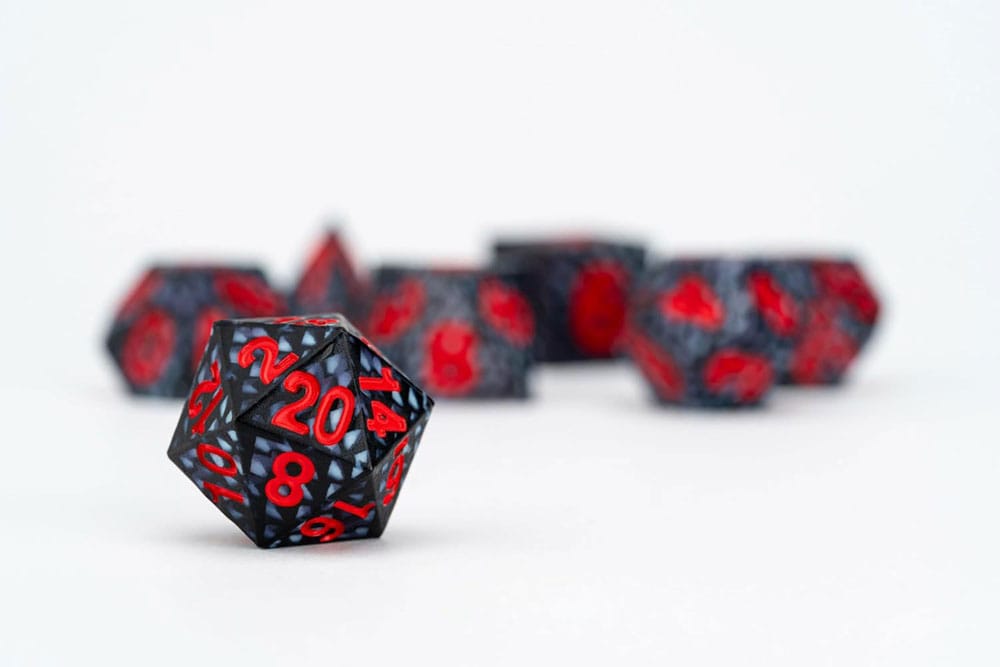 Dragon Storm pack dés Sharp Edge Silicone Black Dragon Scales (7)