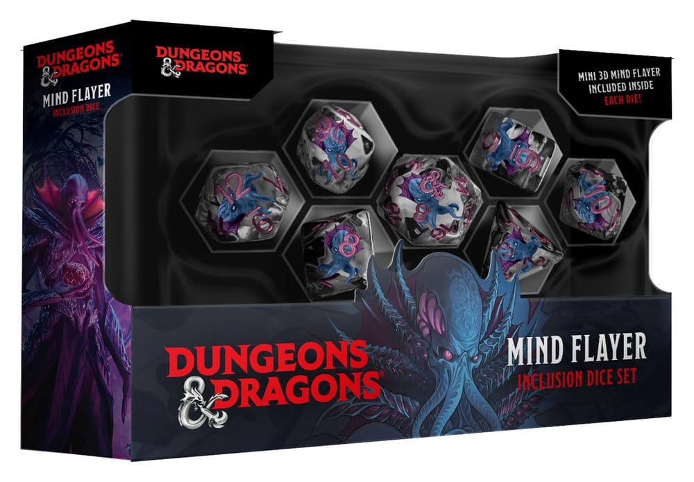 Dungeons & Dragons Monsters Resin Inclusion pack dés Mind Flayer (7)