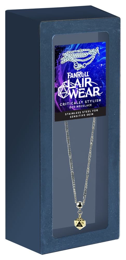 Lair Wear Caged Dice collier D20 Gold Metal