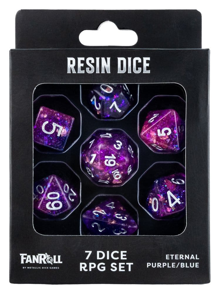 Fanroll Greatest Hits résine pack dés Eternal Purple & Blue (7)
