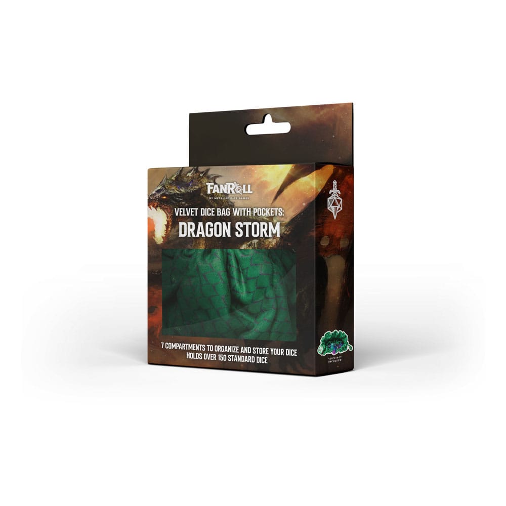 Dragon Storm Sac à dés avec compartiments Green Dragon Scales