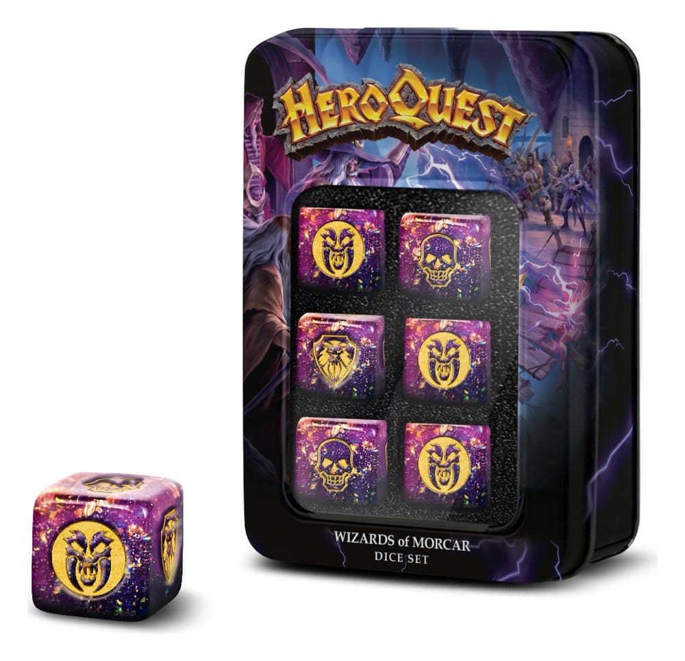 HeroQuest Résine D6 Pack Dés Wizards of Morcar (6)