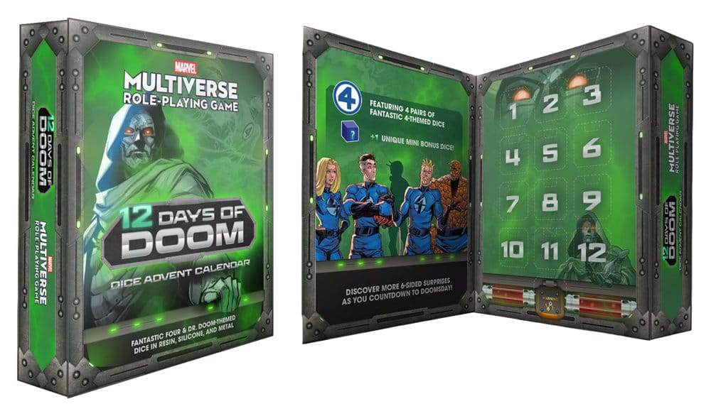 Marvel Multiverse RPG calendrier de l'avent 12 Days of Doom Dice