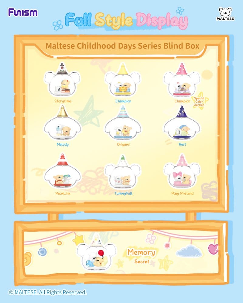 Maltese Childhood Days Series présentoir figurine mini Blind Box (8)