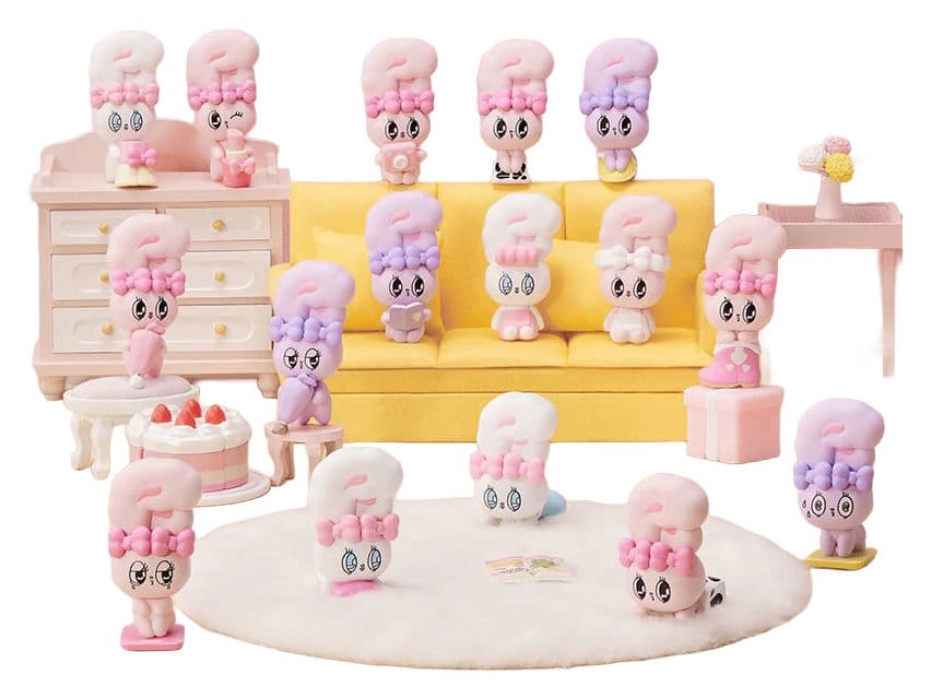 Esther Bunny Blind Box présentoir mini-figurines Little Vlog Bunny Face Series 6 cm (6)