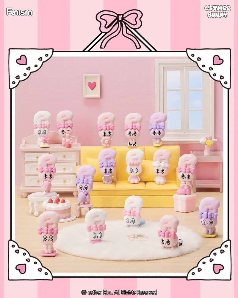 Esther Bunny Blind Box présentoir mini-figurines Little Vlog Bunny Face Series 6 cm (6)