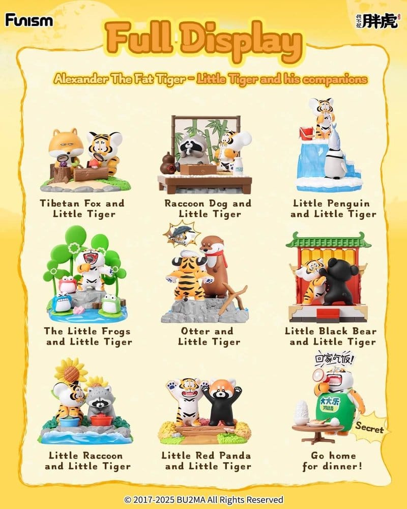 Alexander The Fat TigerBlind Box présentoir mini-figurines Little Tiger and his companions (8)