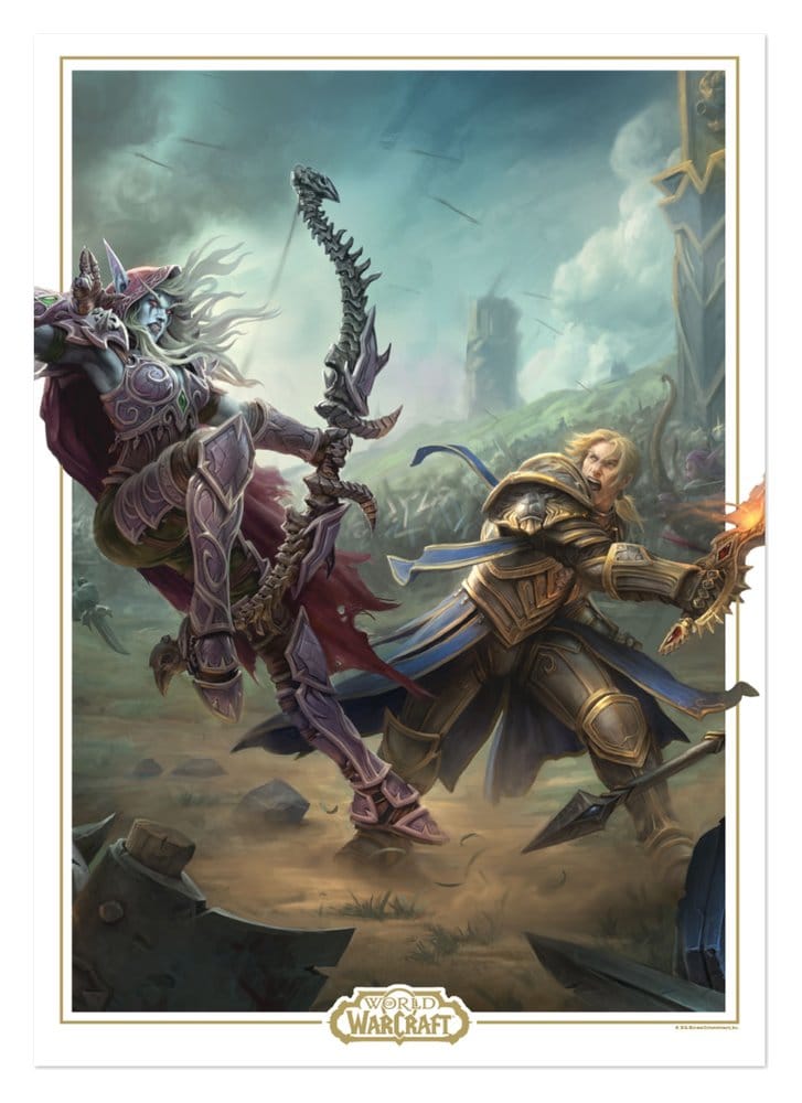 World of Warcraft lithographie Sylvanas vs Anduin Wrynn Limited Edition 42 x 30 cm