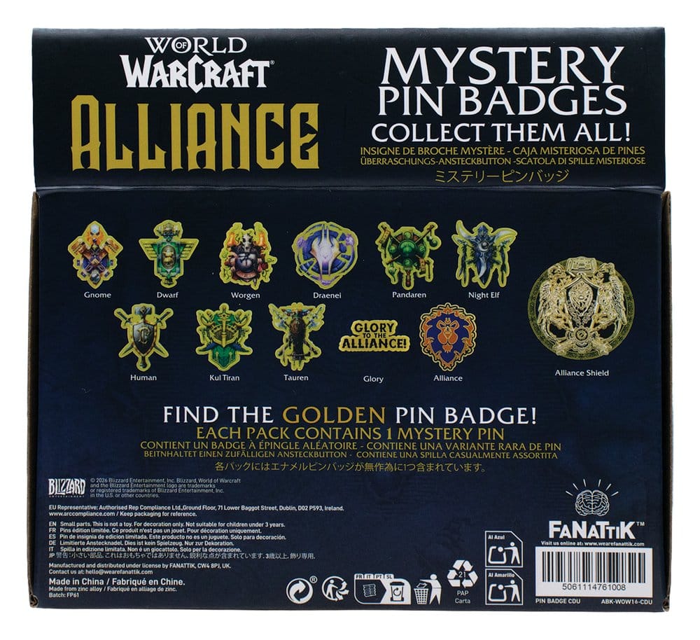 World of Warcraft Pin's Alliance Présentoir Boîte Aveugle (12)