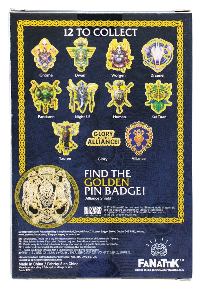 World of Warcraft Pin's Alliance Présentoir Boîte Aveugle (12)
