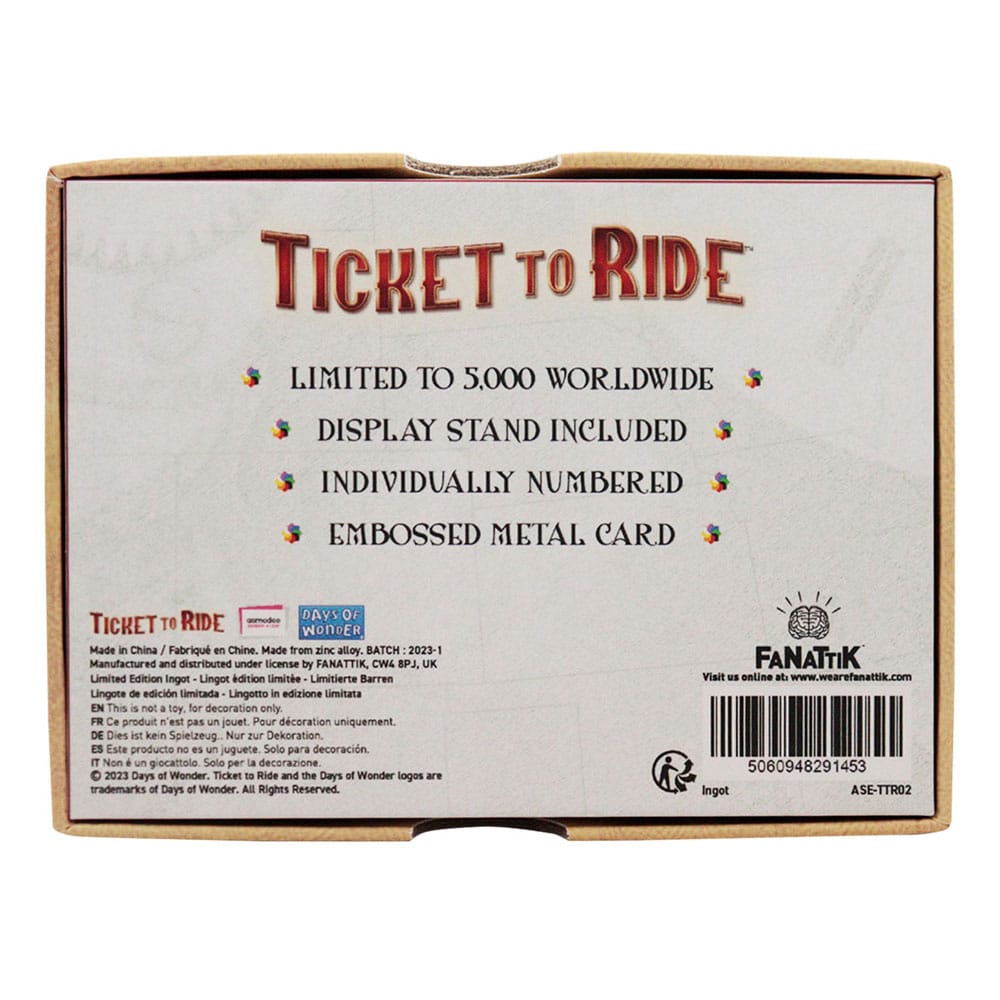 Ticket to Ride Lingot Trans America Express Limited Edition